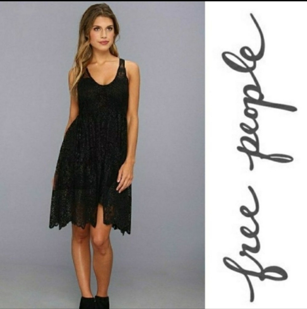 Free People Salinas Foil Lace Dress